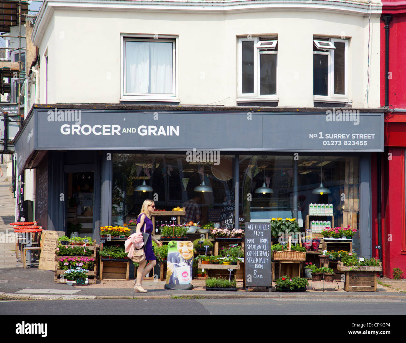 Drogheria e grano in Brighton - REGNO UNITO Foto Stock