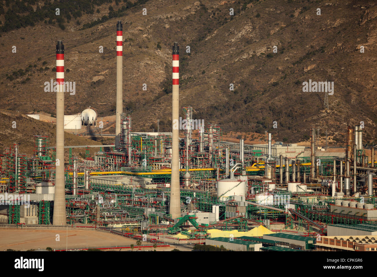 Raffineria di petrolio complessa Foto Stock