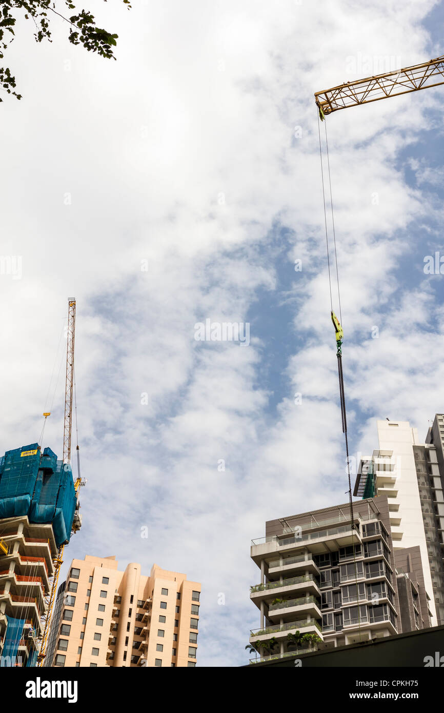 Highrise costruzione vicino Orchard Rd, Singapore, Singapore Foto Stock