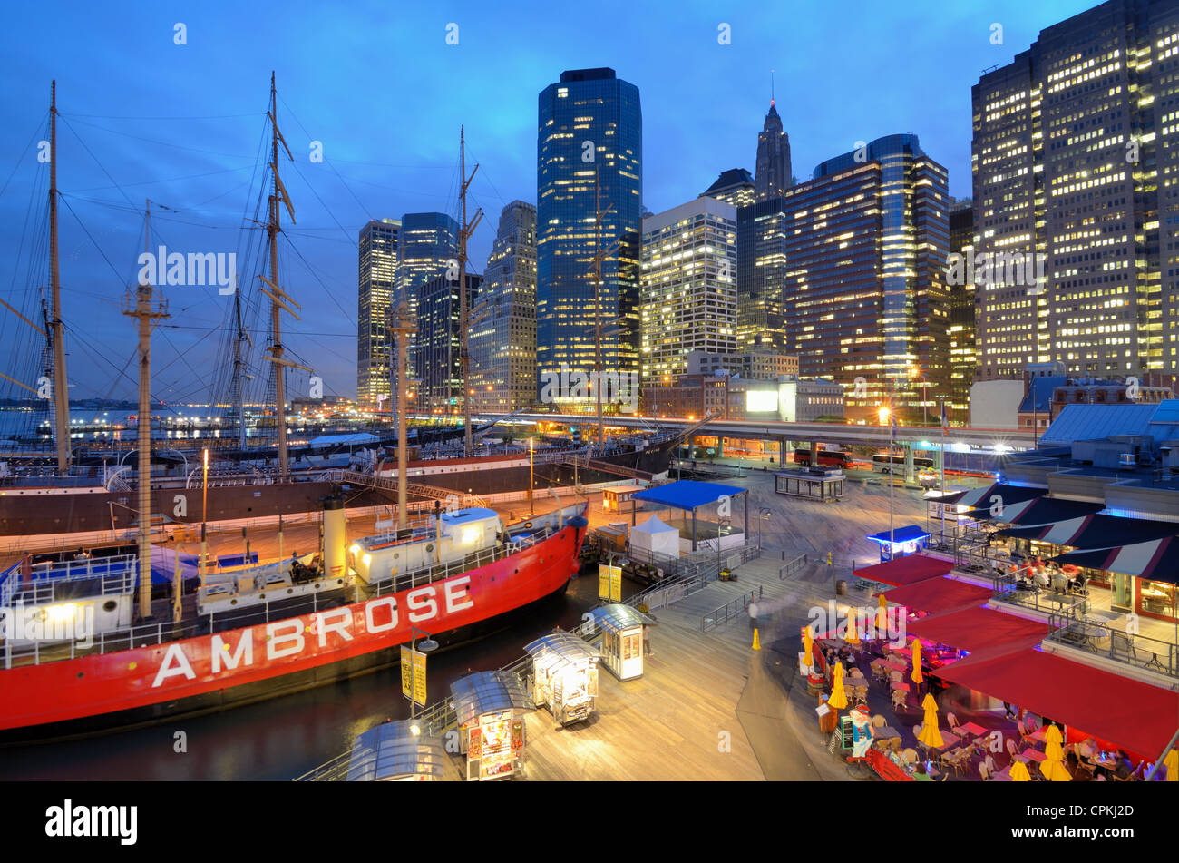 South Street Seaport in New York City Foto Stock