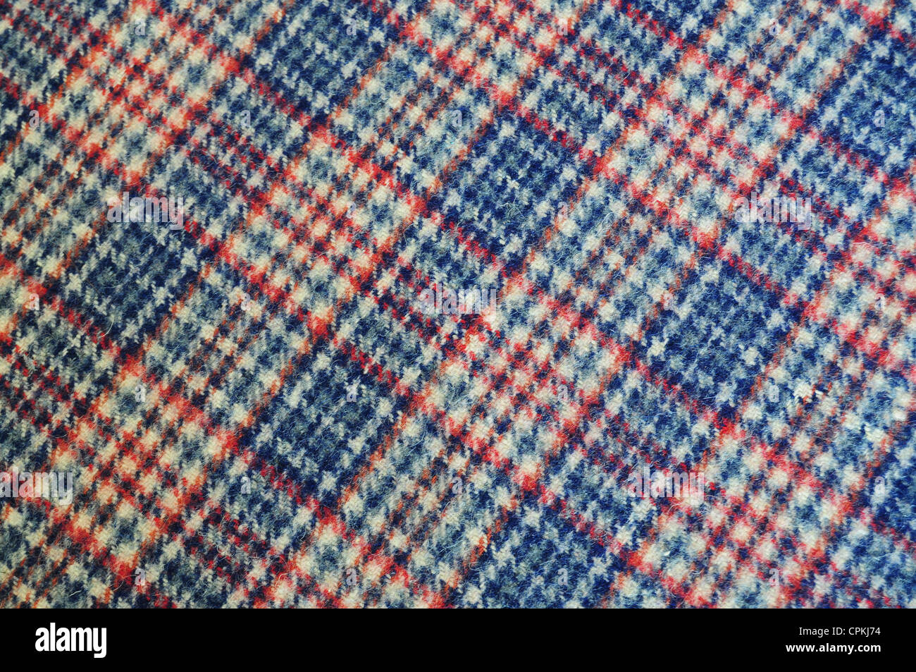 Il rosso e il blu a scacchi panno scozzese Foto Stock