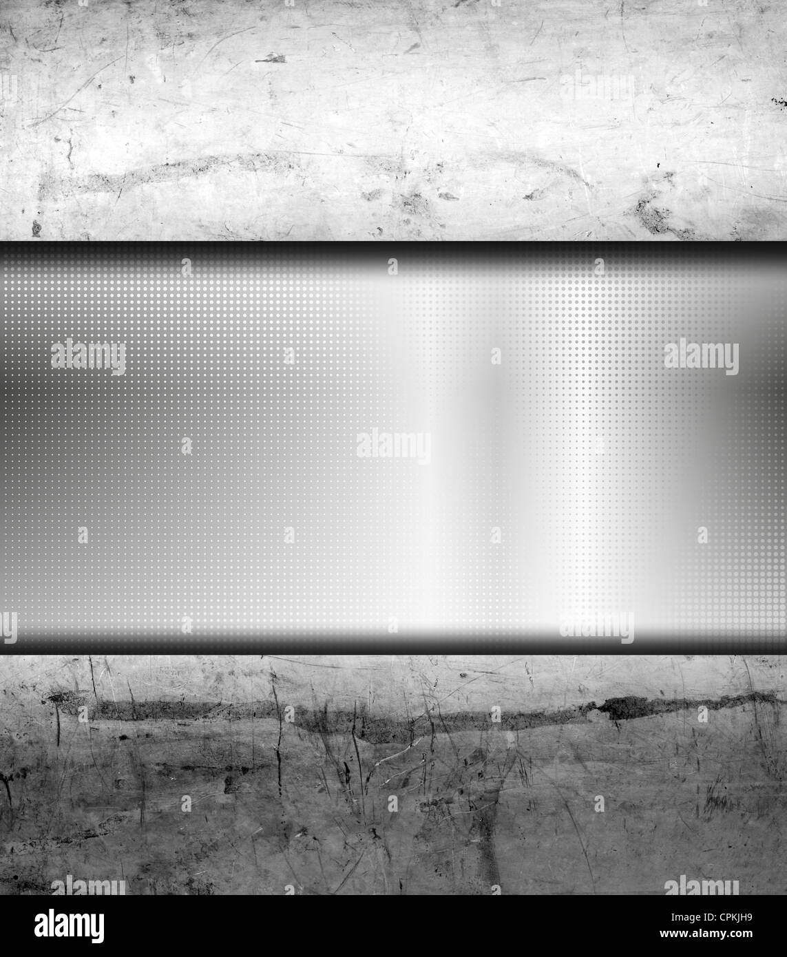 Metallo spazzolato banner Foto Stock