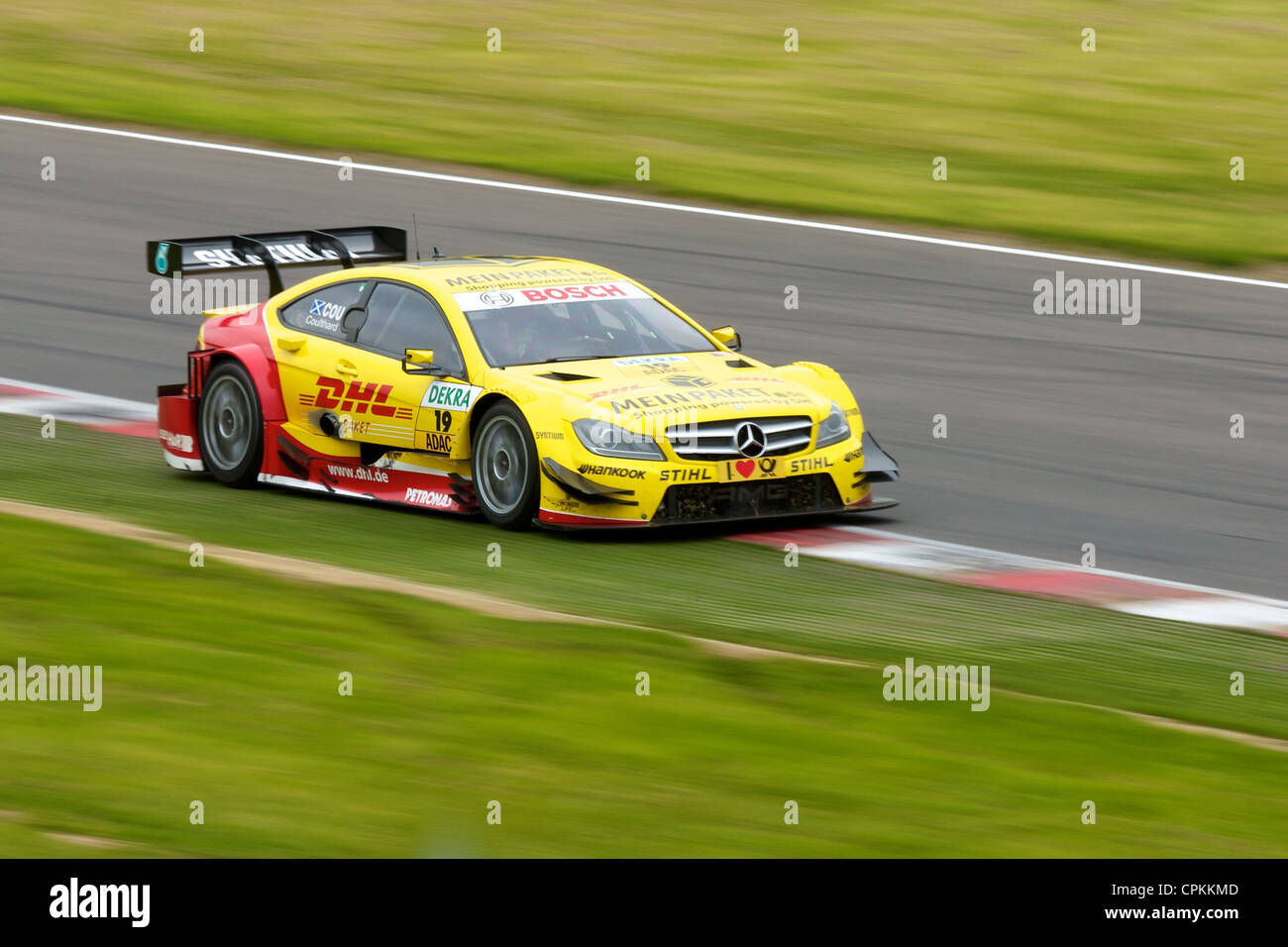 David Coulthard in una Mercedes vettura DTM a Brands Hatch 2012 Foto Stock