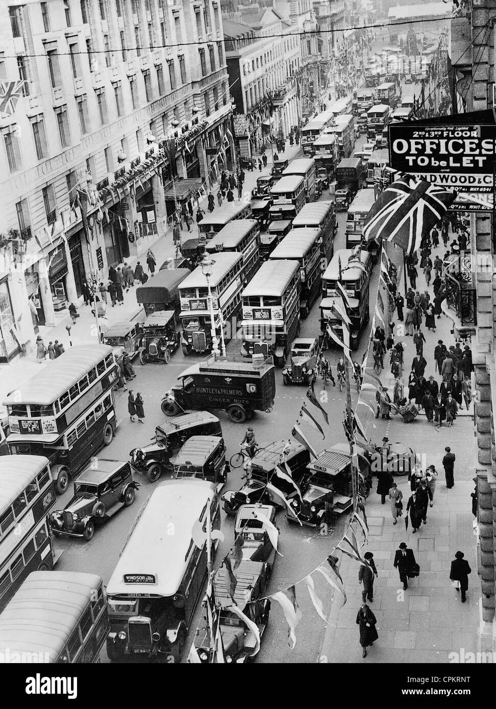 Caos in Regent Street, 1935 Foto Stock