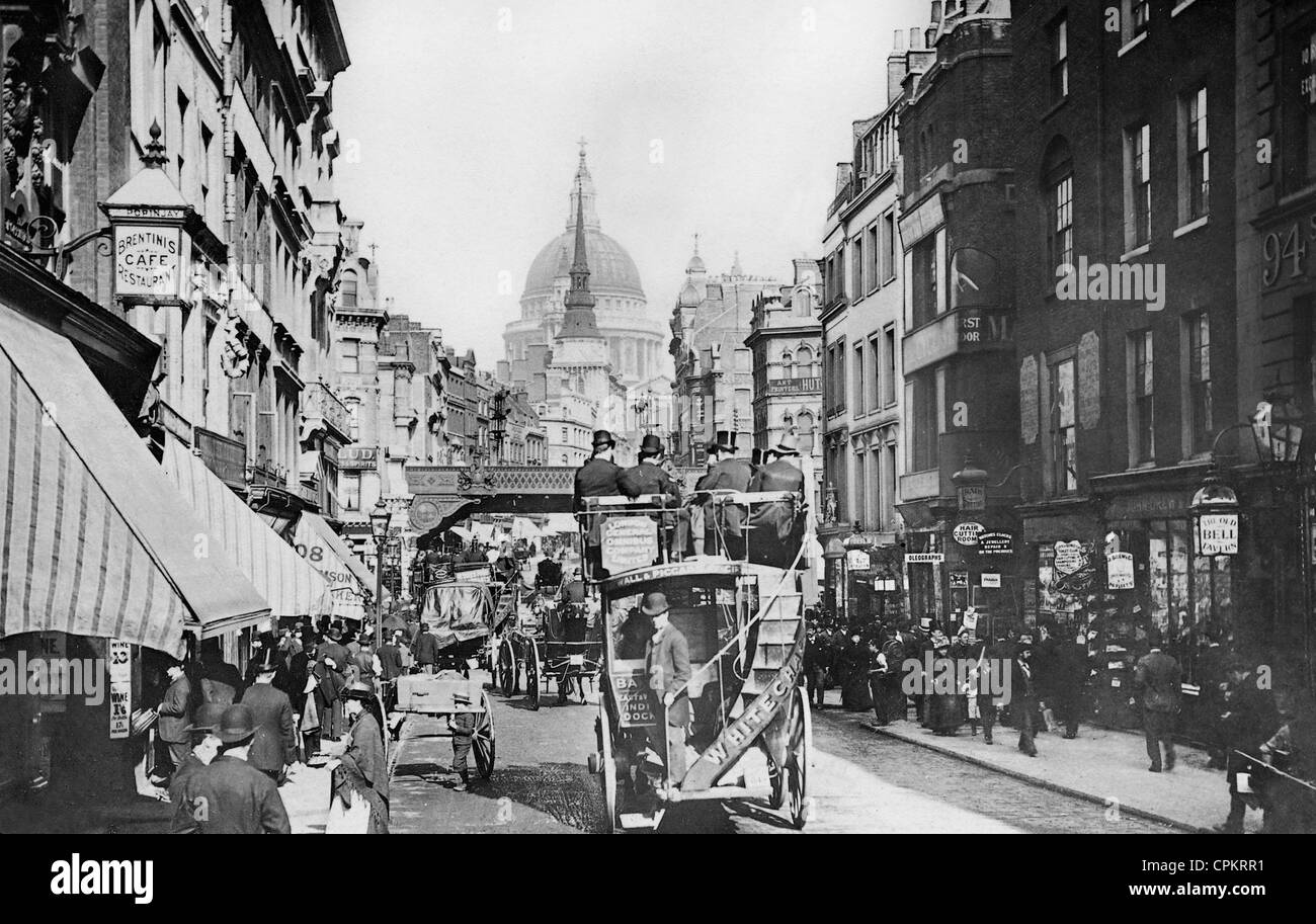 Ludgate Hill Circus, 1898 Foto Stock