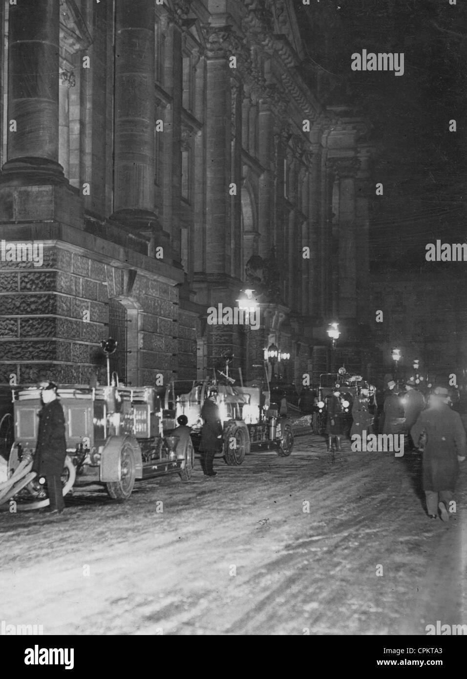 Incendio del Reichstag, 1933 Foto Stock