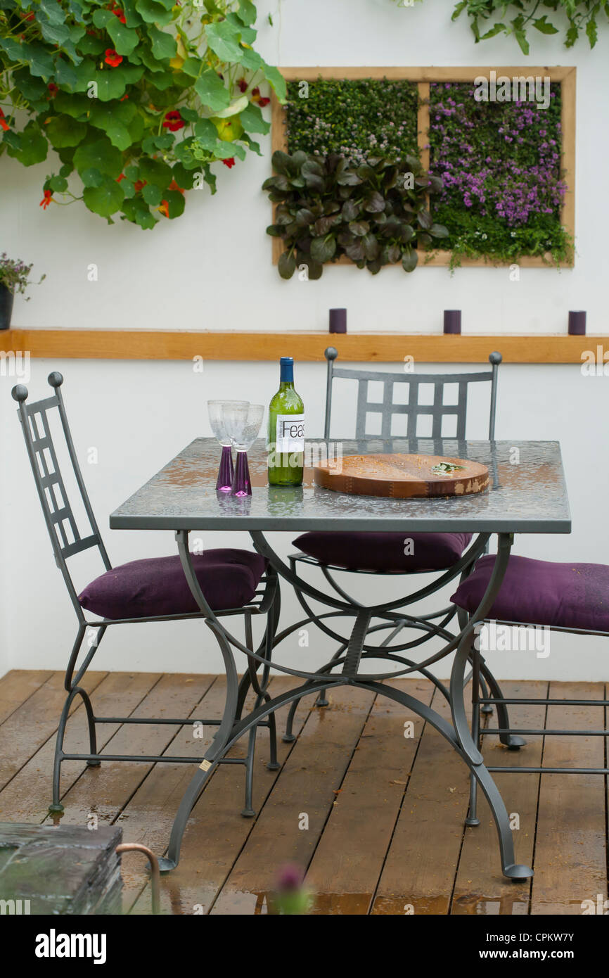 Area relax sulla terrazza. Foto Stock