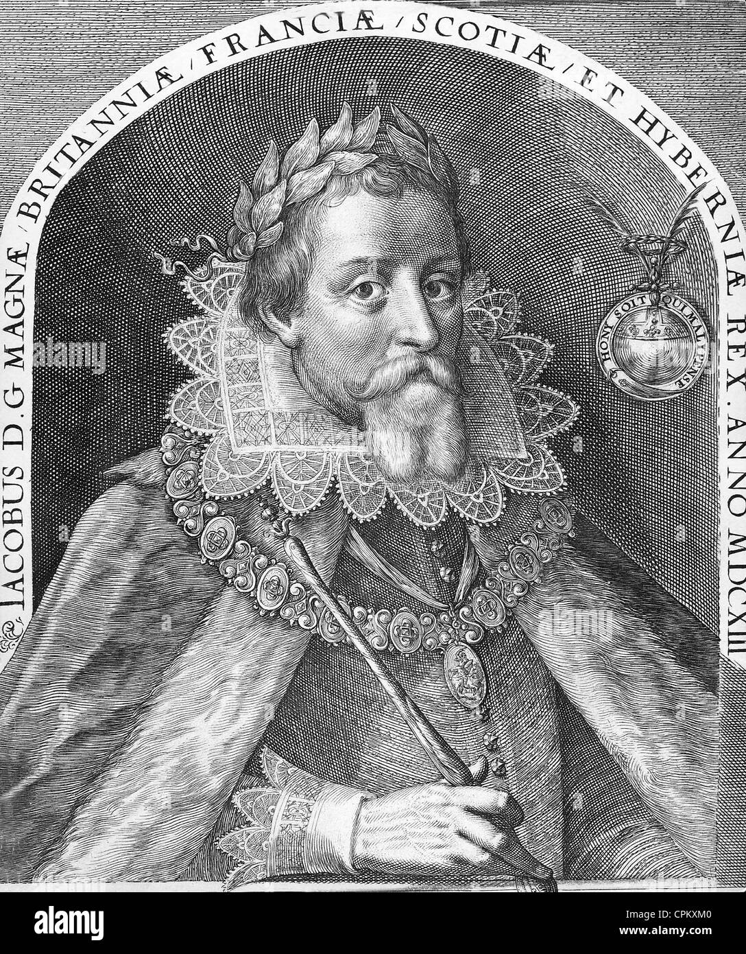 Re Giacomo I. Foto Stock