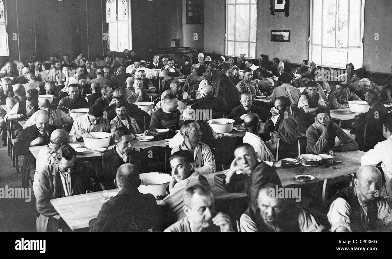 Sala da pranzo durante la crisi economica, 1932 Foto Stock