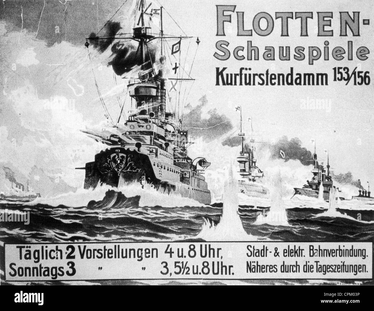 Pubblicità per la flotta " occhiali " in Germania prima della Prima Guerra Mondiale Foto Stock