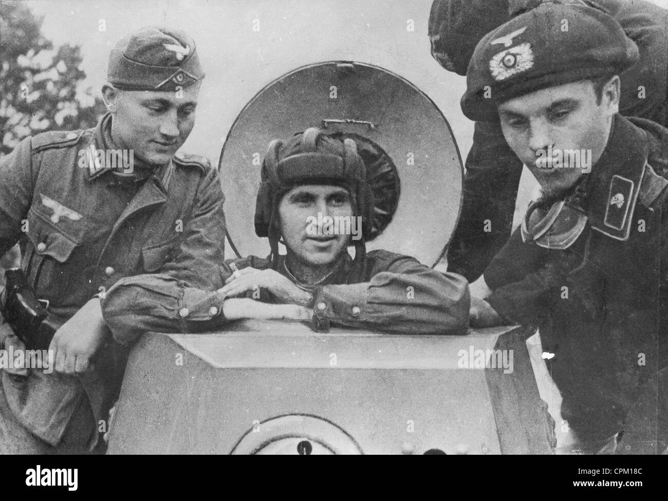 Tedesco e soldati russi in Polonia, 1939 Foto Stock