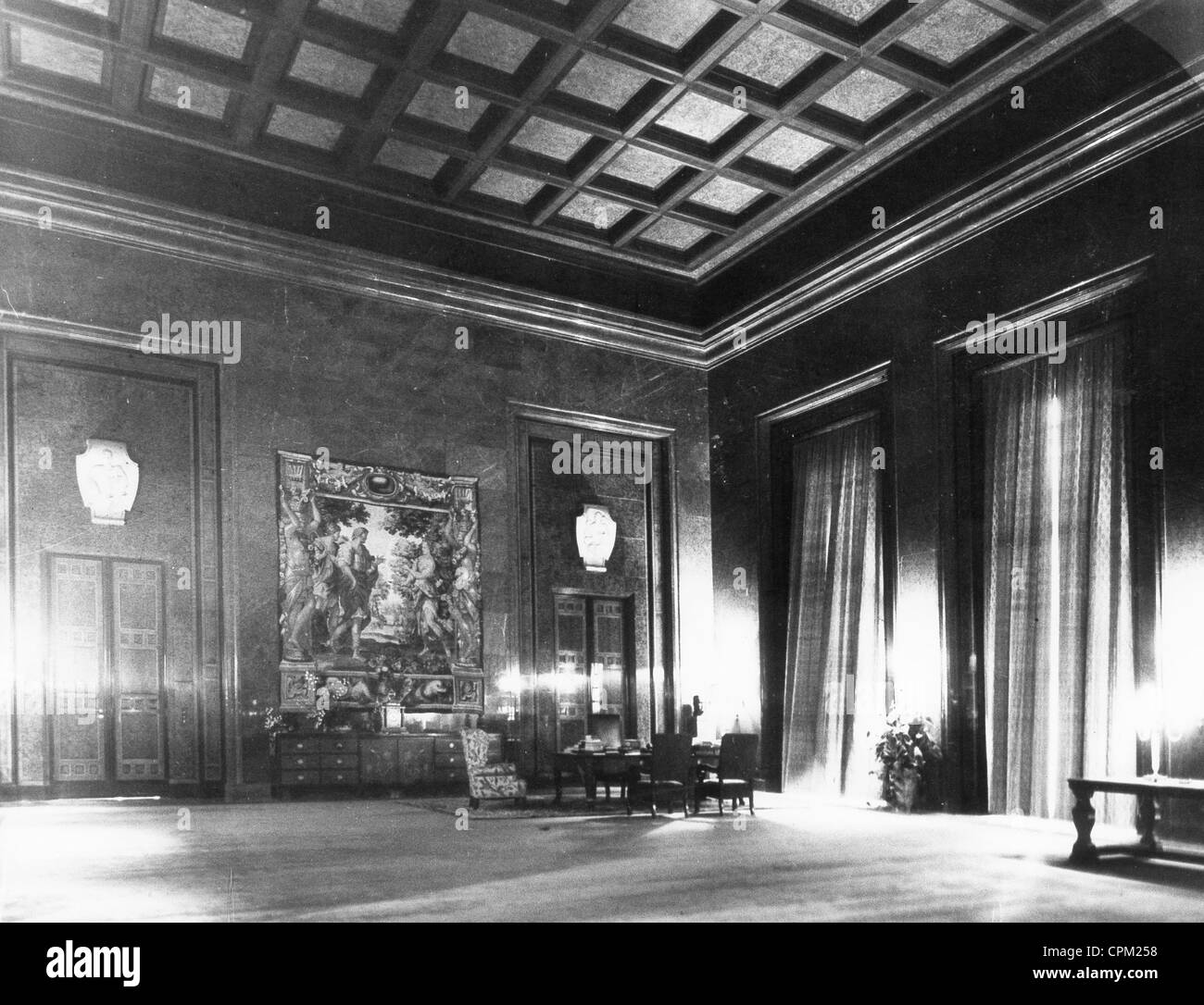 Lo studio di Adolf Hitler nella Cancelleria del Reich a Berlino, 1939 Foto Stock