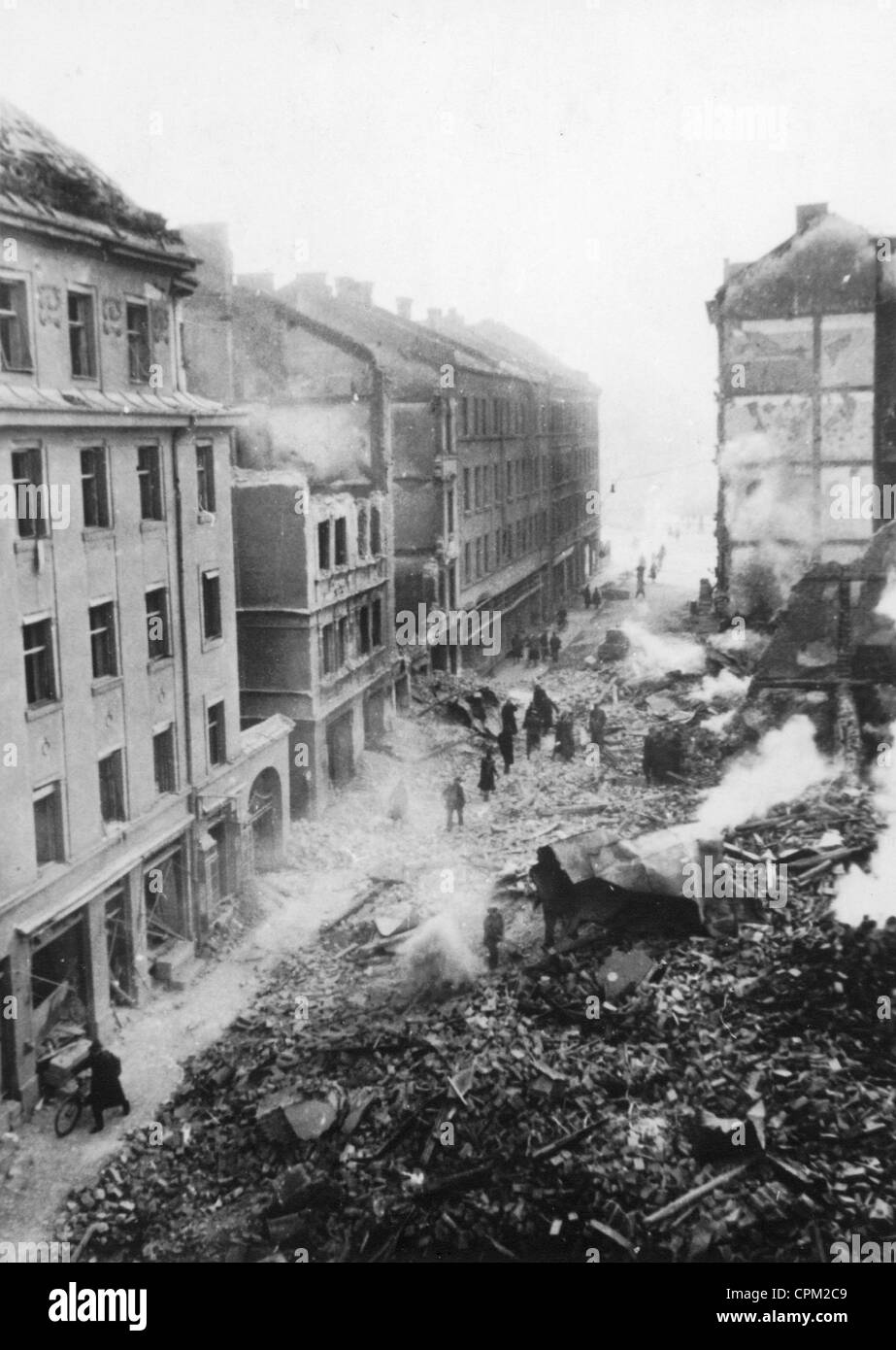 Allied incursioni aeree su Monaco di Baviera nella Seconda Guerra Mondiale, 1944 Foto Stock