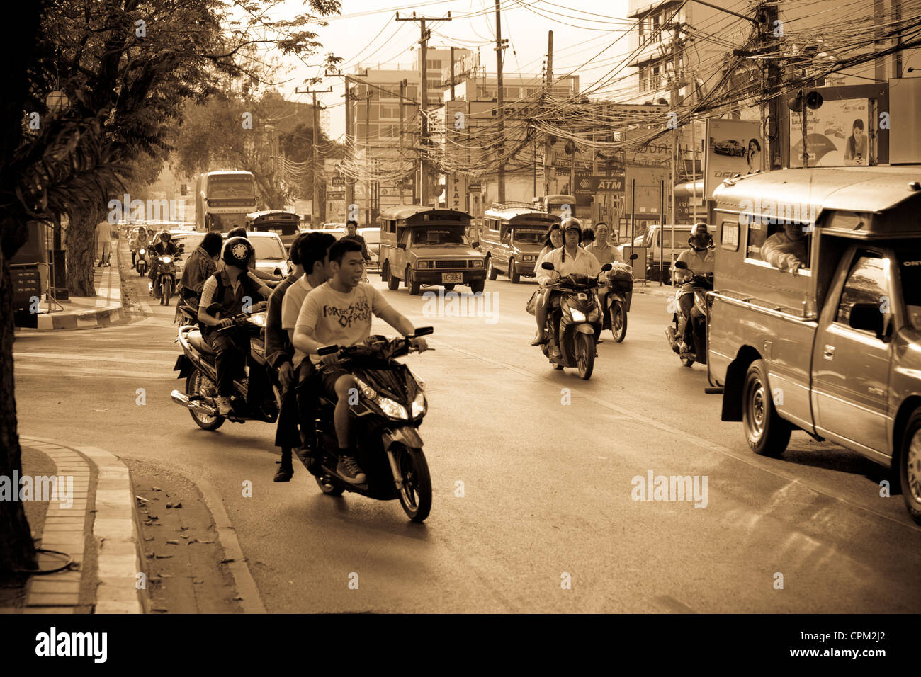 Sbandamenti nel traffico... Foto Stock