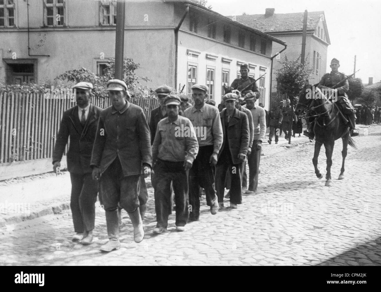 Civili polacchi sono allontanati, 1939 Foto Stock