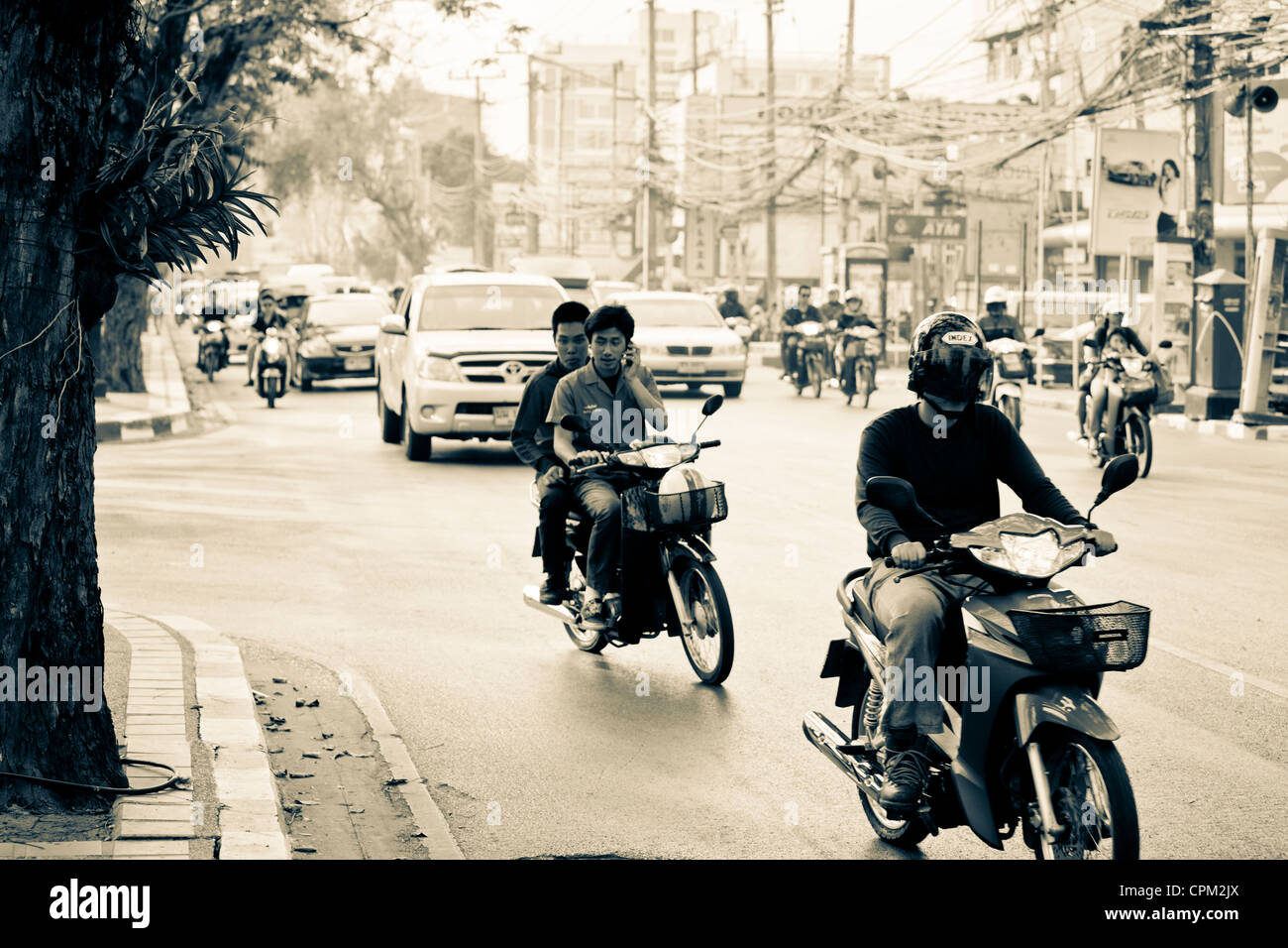 Moto e a portata di mano ... Foto Stock