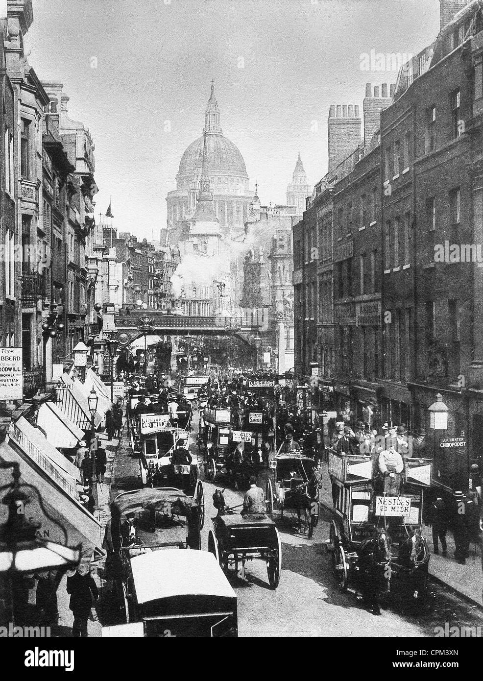 Il Fleet Street a Londra, 1906 Foto Stock