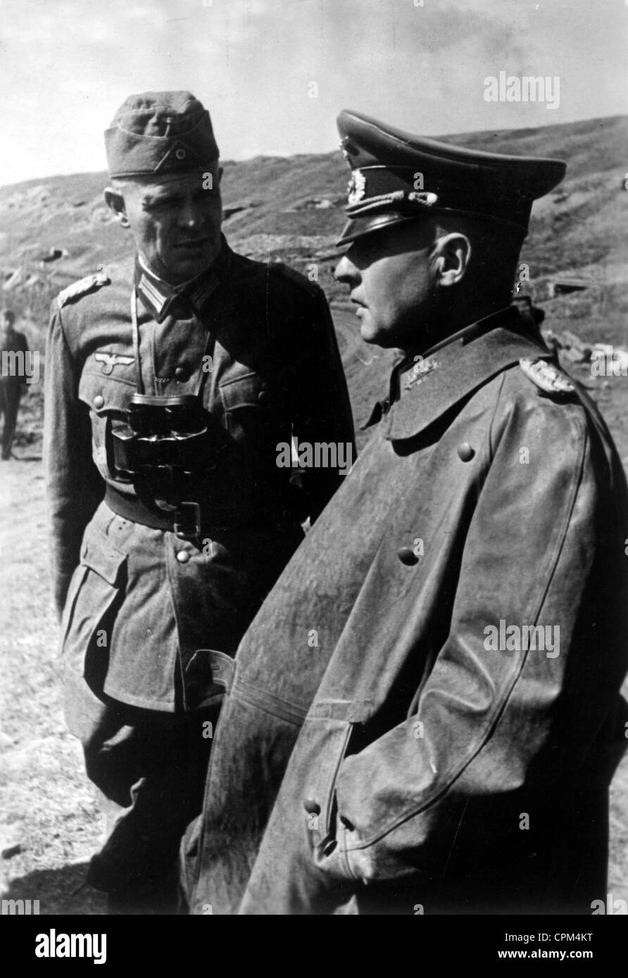 Ufficiali tedeschi sul Fronte Orientale, 1942 Foto Stock