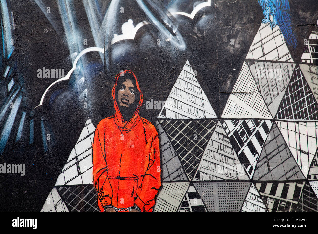 Graffiti off Bond Street in Brighton - REGNO UNITO (Nord corsie) Foto Stock