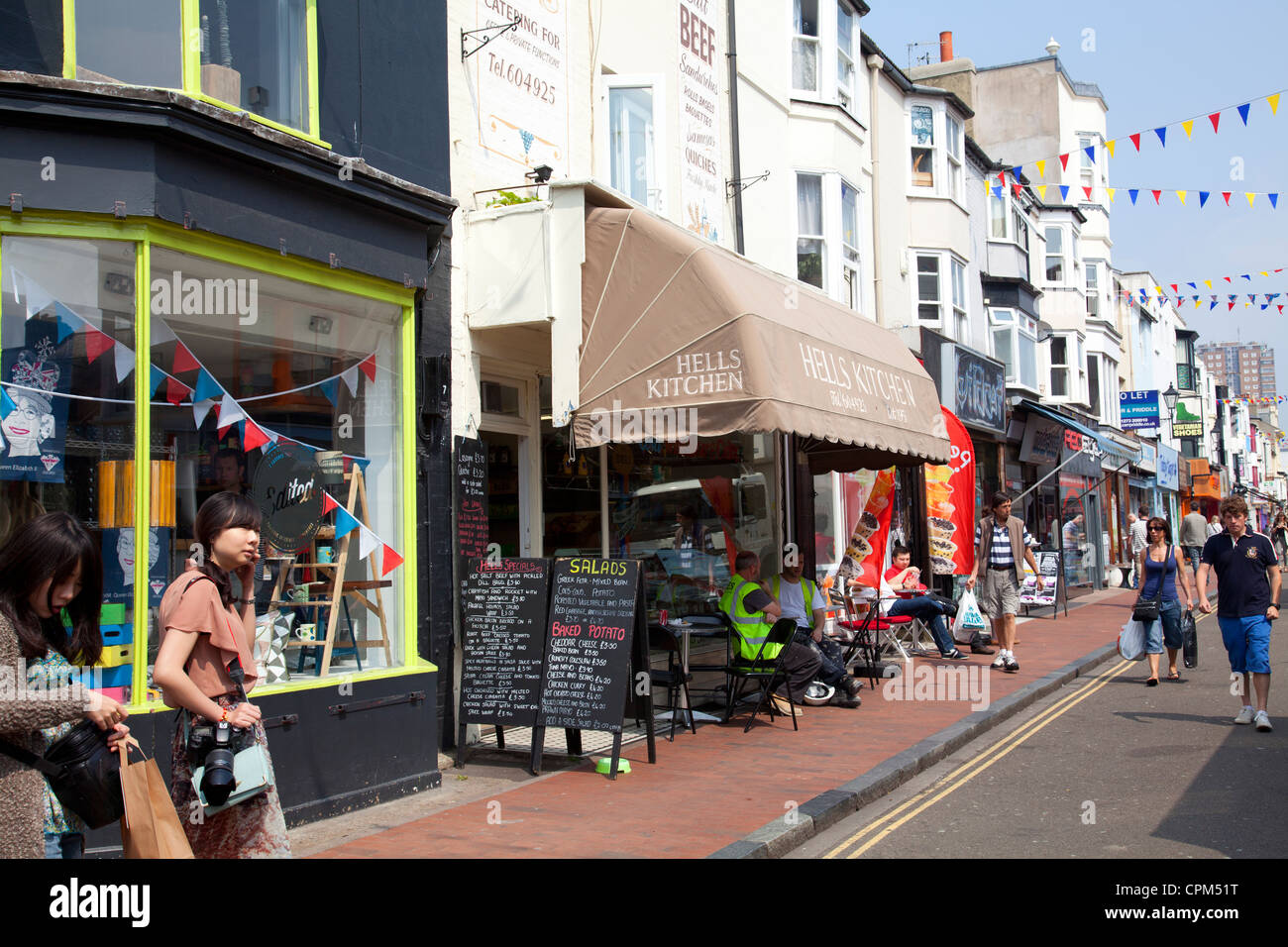 Giardiniere Street negozi in Brighton - REGNO UNITO (Nord corsie) Foto Stock