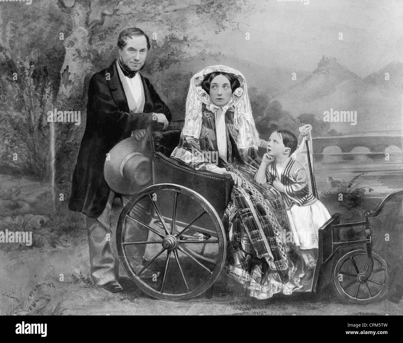 Famiglia, 1855 Foto Stock