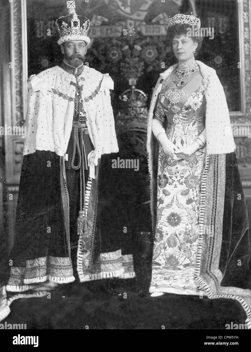 George V e la regina Mary, 1910 Foto Stock