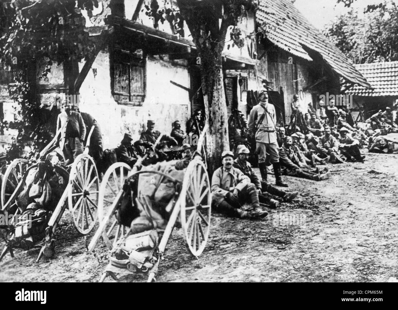 Soldati francesi dietro il fronte occidentale nel settore della Somme, 1916 Foto Stock
