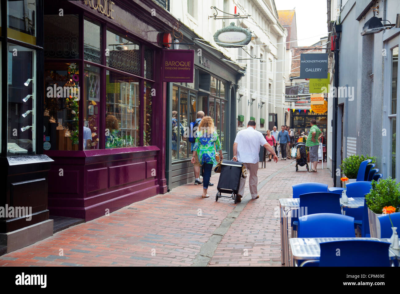 Brighton corsie - area dello shopping di stretti vicoli - REGNO UNITO Foto Stock
