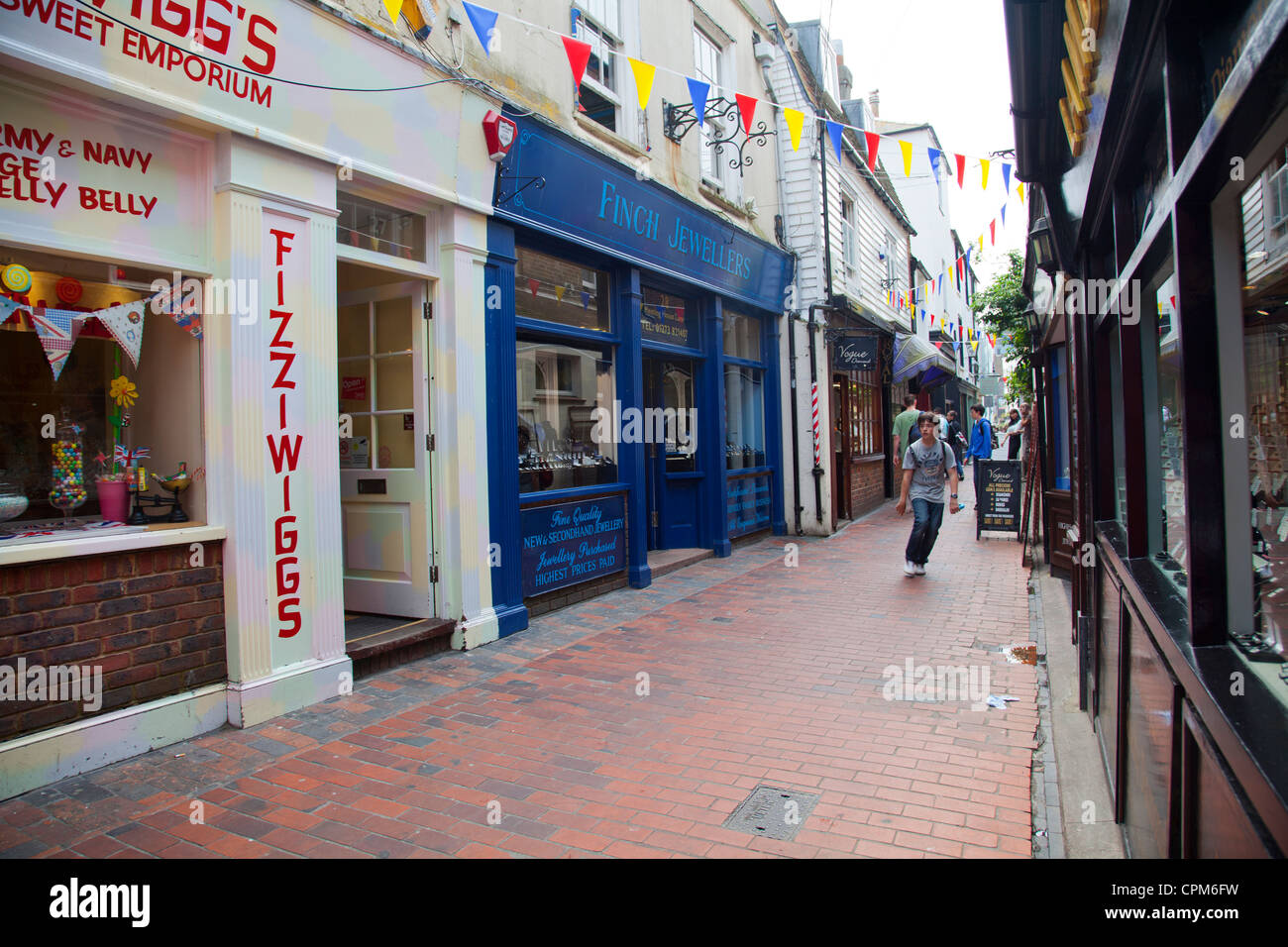 Brighton corsie - area dello shopping di stretti vicoli - REGNO UNITO Foto Stock