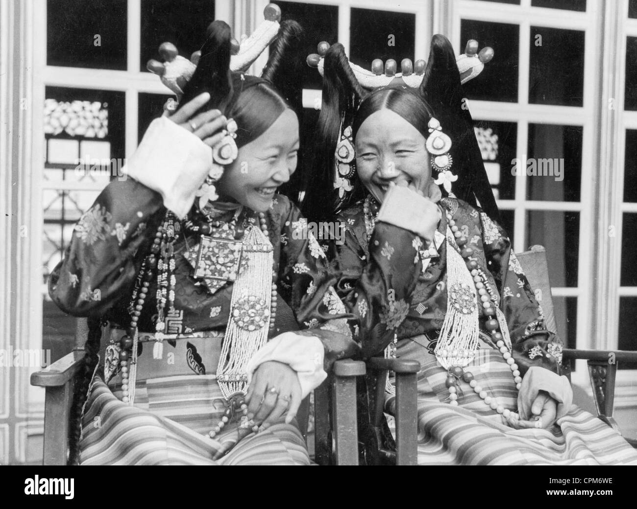 Donne tibetane, 1938 Foto Stock