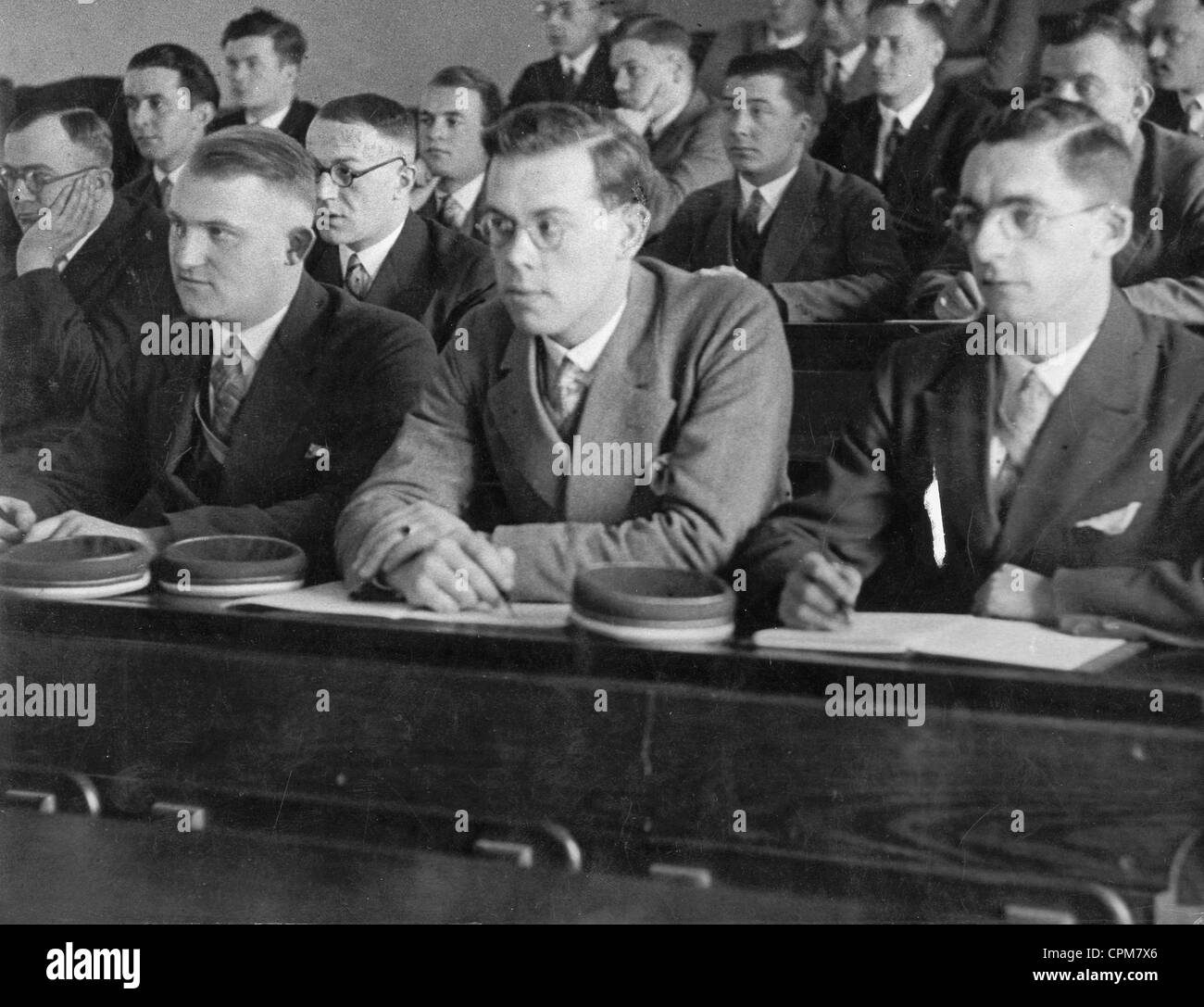 Gli studenti in aula magna, 1930 Foto Stock