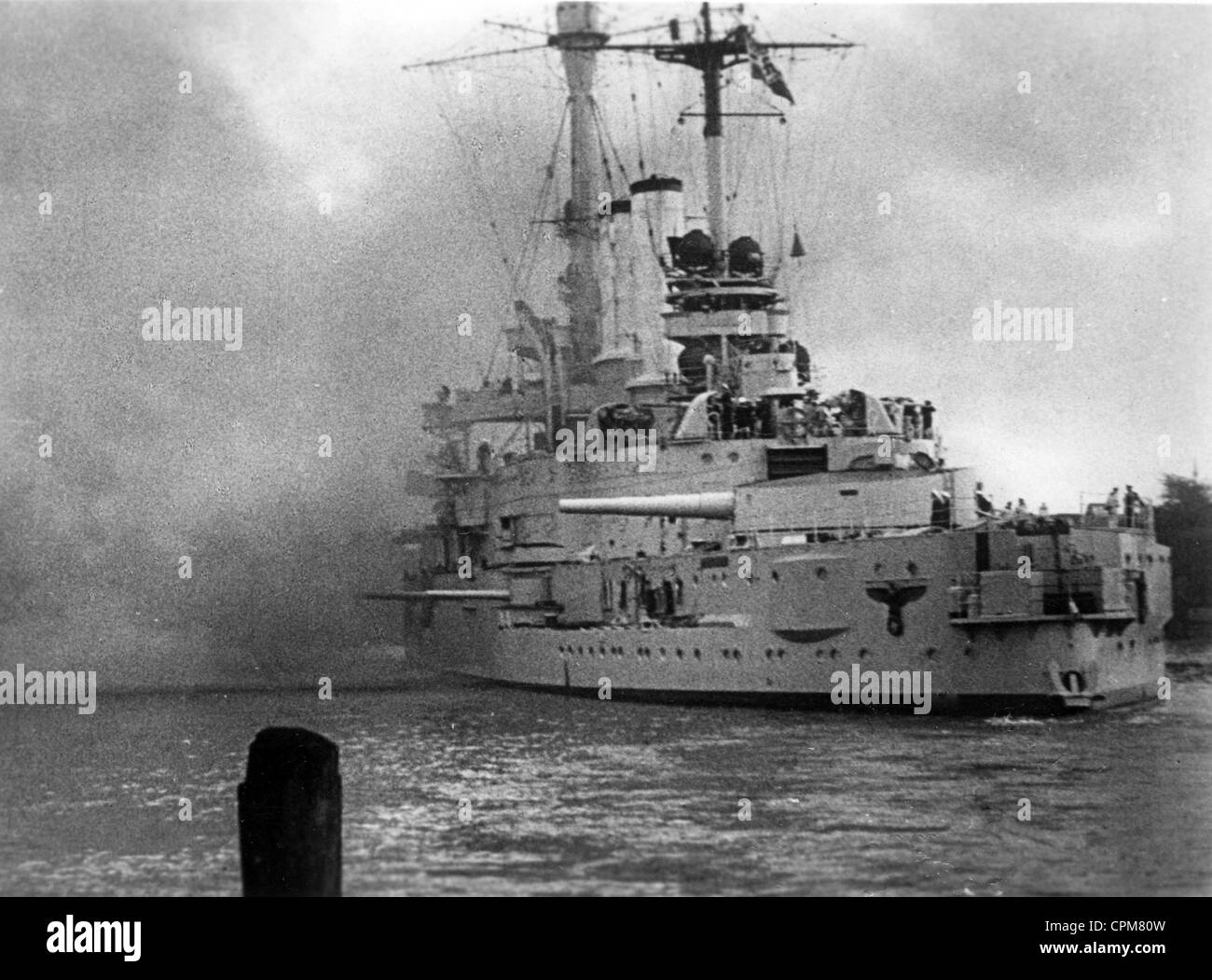 Bombardamento di Westerplatte, 1939 Foto Stock