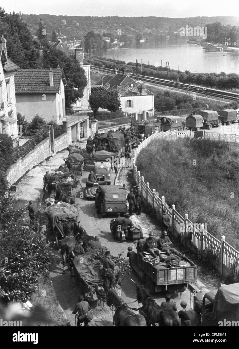Anticipo di truppe tedesche in Lussemburgo, 1940 Foto Stock