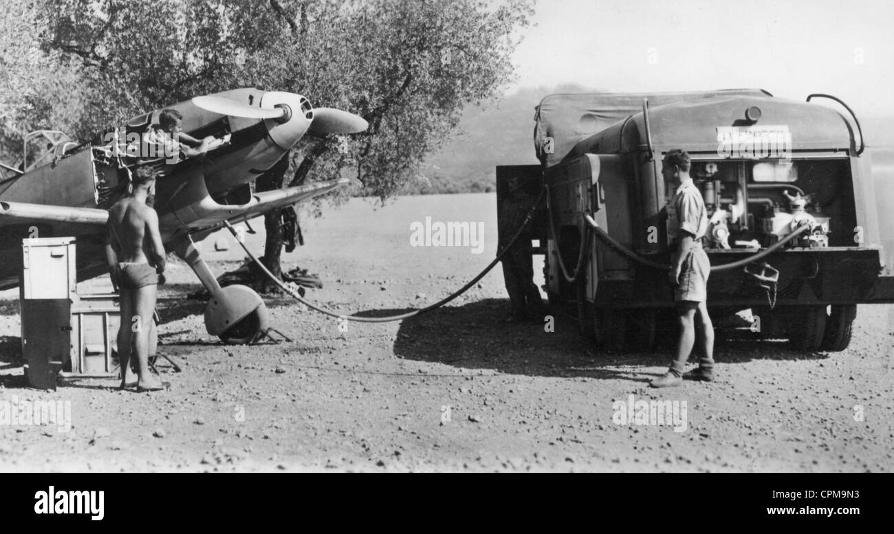 Aerei da combattimento Messerschmitt Me 109 della Legione Condor in Spagna, 1939 Foto Stock