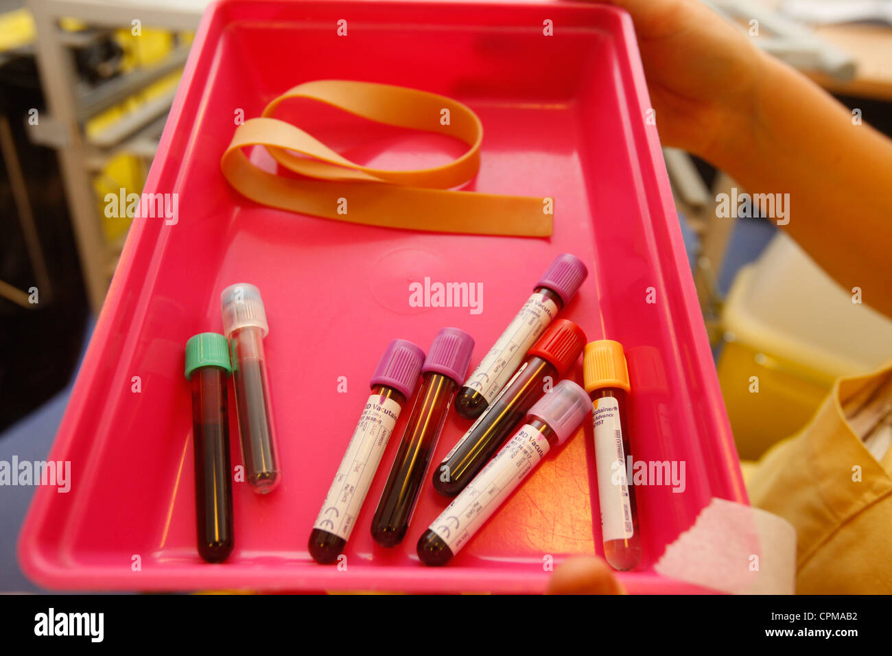 ANALISI DEL SANGUE Foto Stock