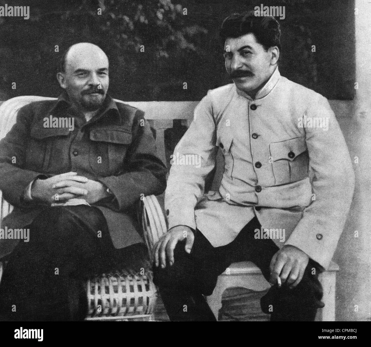 Lenin e Stalin in Gorky, 1922 Foto Stock