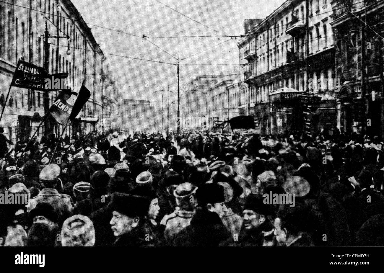 La Rivoluzione di febbraio in Russia, 1917 Foto Stock