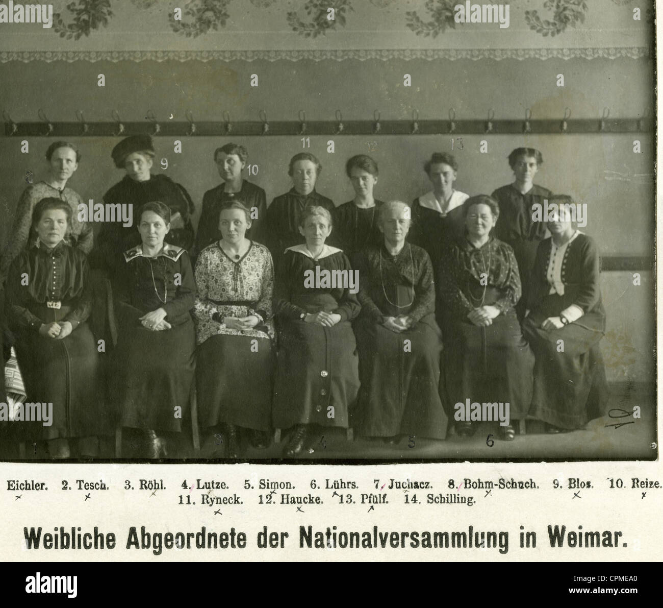 I membri dell Assemblea Nazionale di Weimar, 1919 Foto Stock