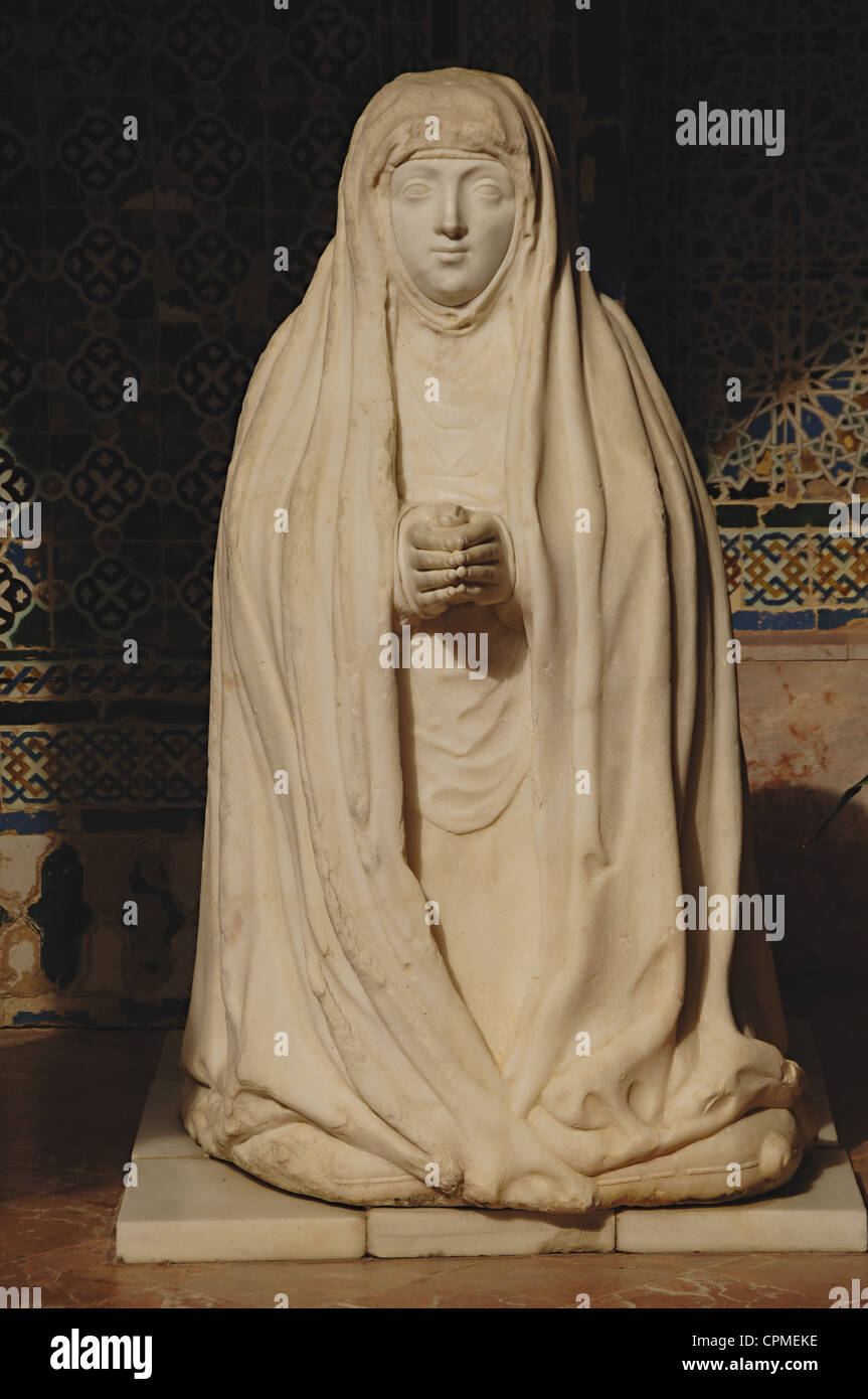 Spagna. Andalusia. Siviglia. Monastero di Nostra Signora delle grotte. Leonor Cabeza de Vaca. La scultura. Foto Stock