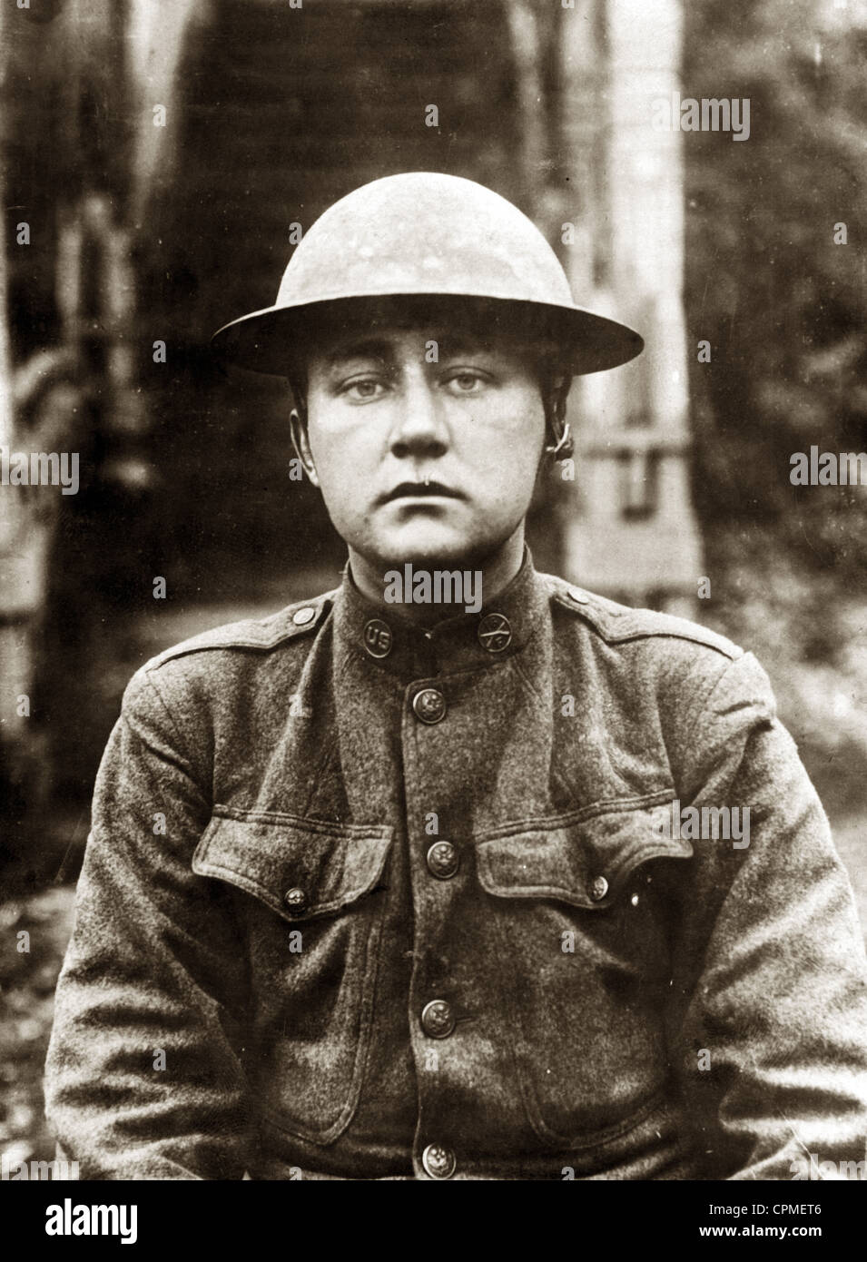 Un soldato americano in Francia, 1918 Foto Stock