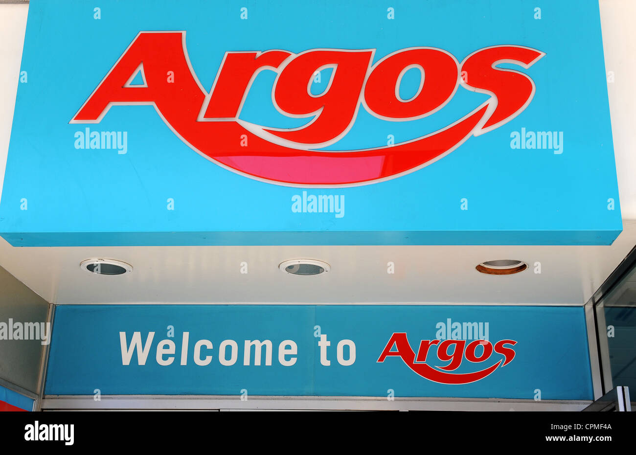 Argos shop logo e segno Foto Stock