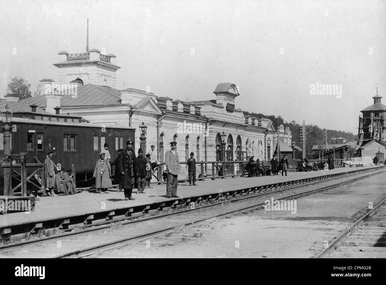 L'Irkutsk stazione ferroviaria, 1904 Foto Stock