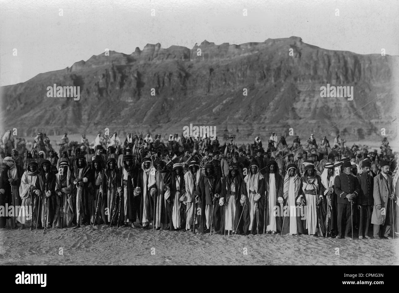 Espansione della ferrovia Hedjaz in Arabia, 1910 Foto Stock