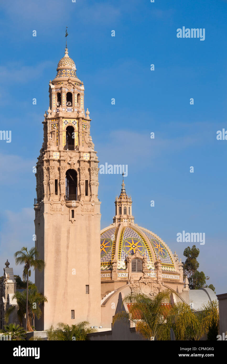 California la torre e la cupola. Balboa Park di San Diego. Foto Stock