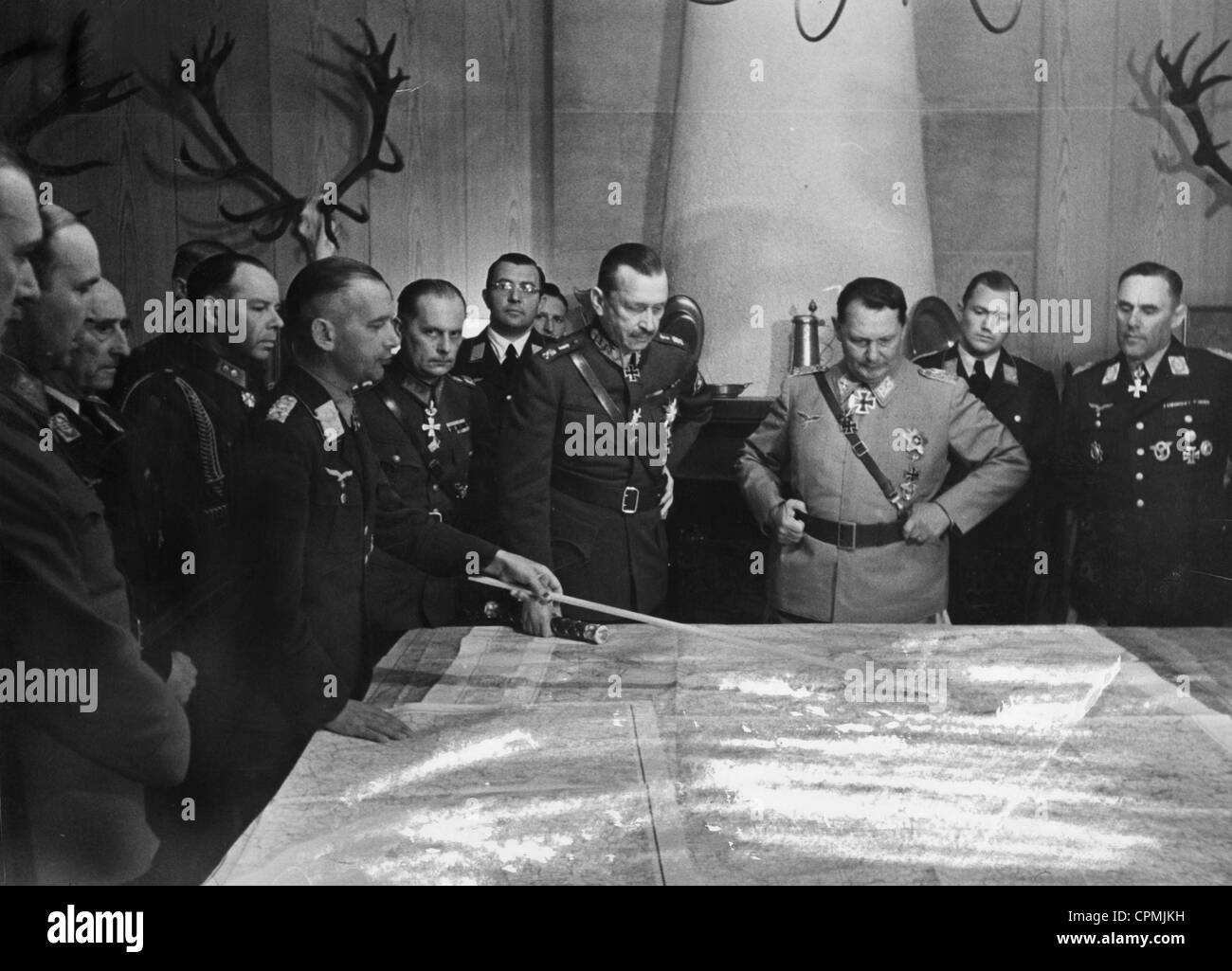 Carl Gustav Mannerheim con Hermann Goering, 1942 Foto Stock