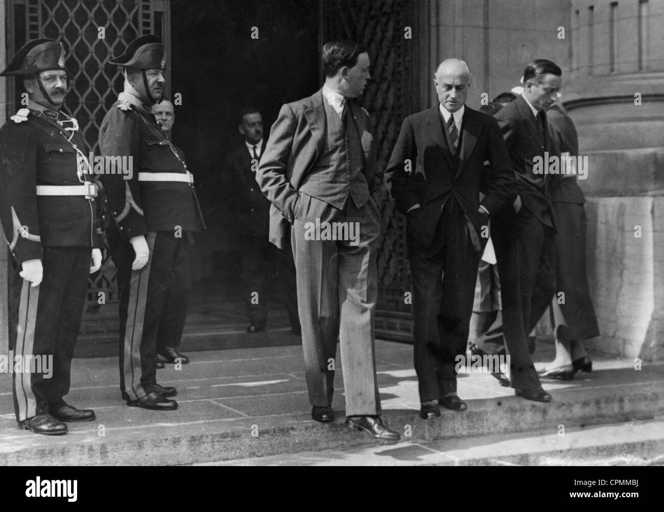 Samuel Hoare in occasione di una riunione della Lega delle Nazioni durante la guerra Italo-Ethiopian, 1935 Foto Stock