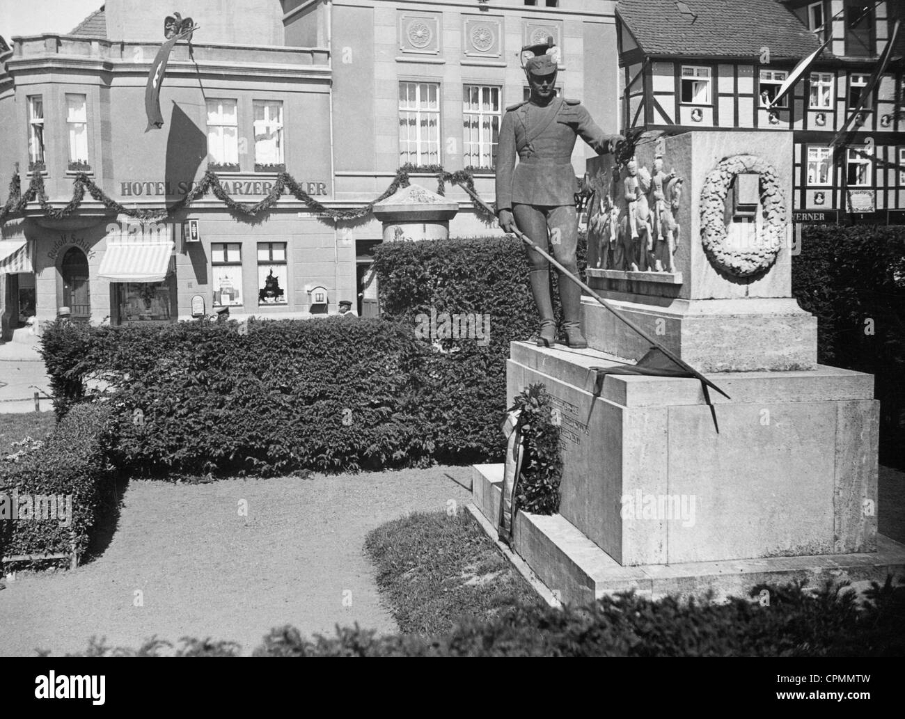 Uhlan Memorial nella città anseatica Salzwedel, 1933 Foto Stock
