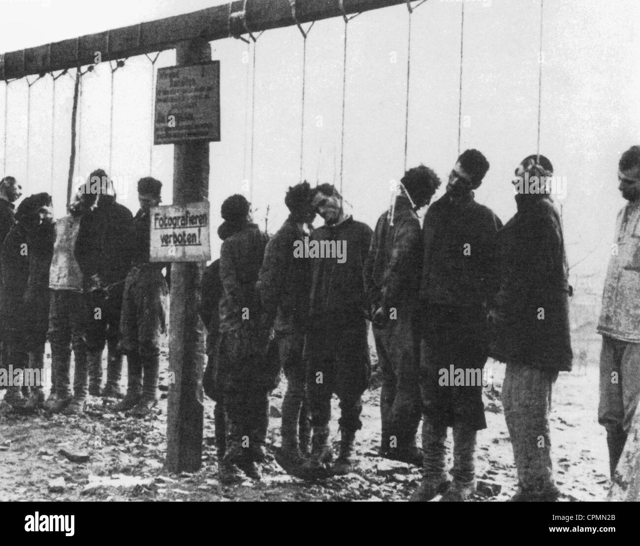 Partigiani appeso sul Fronte Orientale, 1941 Foto Stock