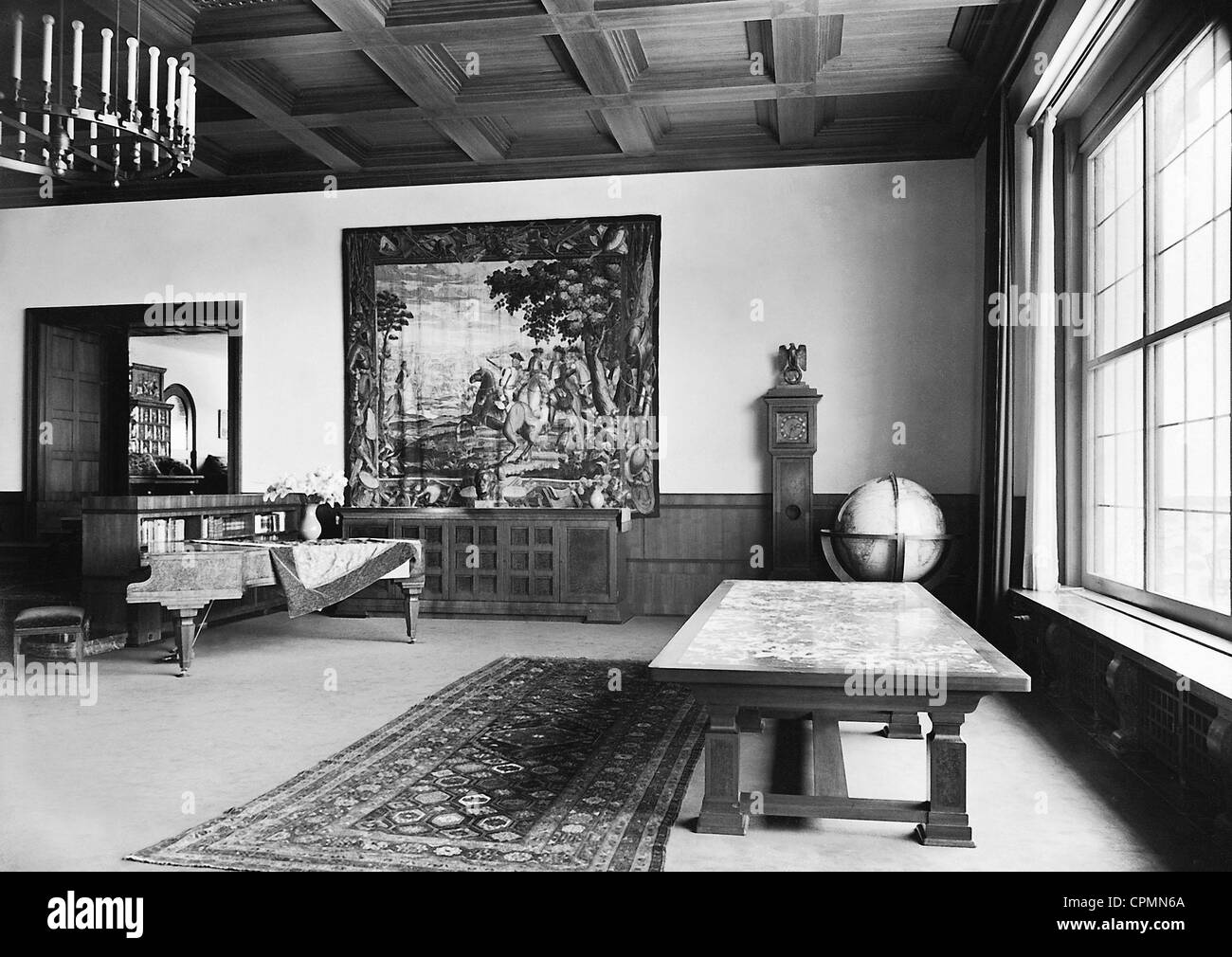 Vista interna di Hitler "Berghof' su Obersalzberg 1937 Foto stock Alamy