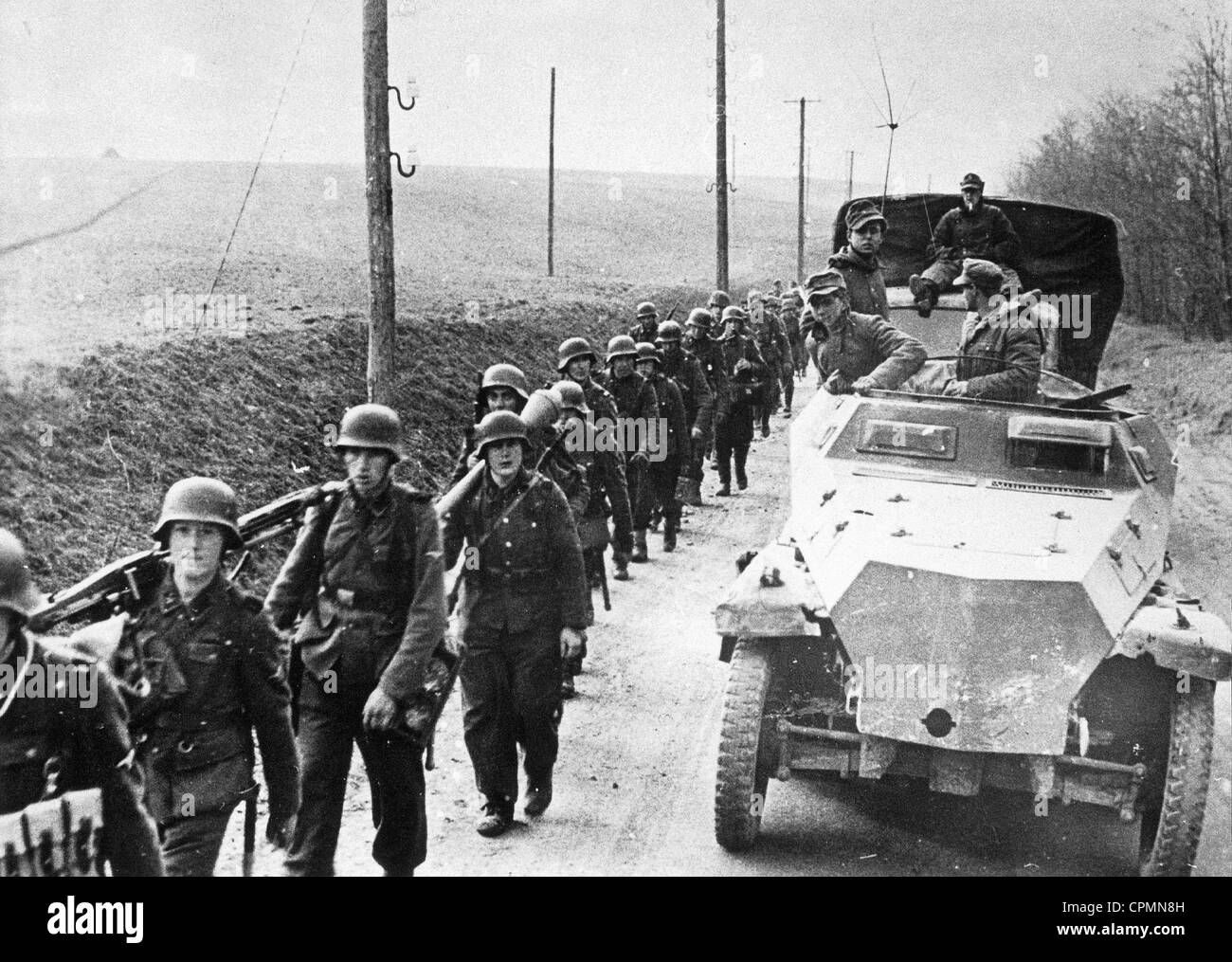 I militari dell'arma-SS in Ungheria, 1945 Foto Stock